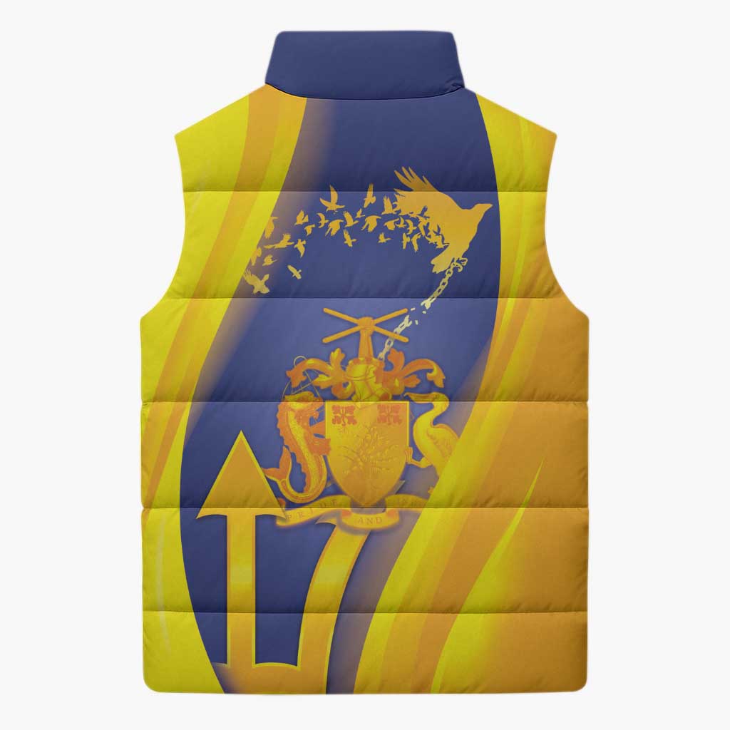 Barbados Emancipation Day Sleeveless Puffer Jacket Freedom And Unity - Wonder Print Shop