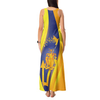 Barbados Emancipation Day Tank Maxi Dress Freedom And Unity - Wonder Print Shop