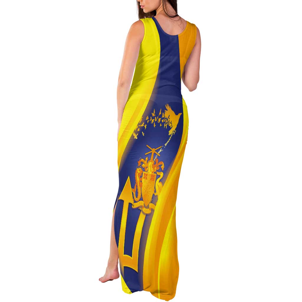 Barbados Emancipation Day Tank Maxi Dress Freedom And Unity - Wonder Print Shop