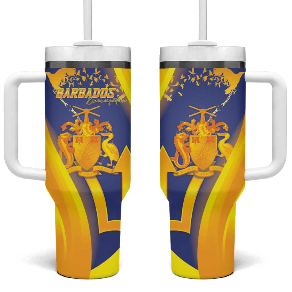 Barbados Emancipation Day Tumbler With Handle Freedom And Unity - Wonder Print Shop