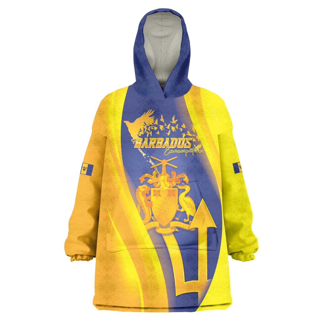 Barbados Emancipation Day Wearable Blanket Hoodie Freedom And Unity - Wonder Print Shop