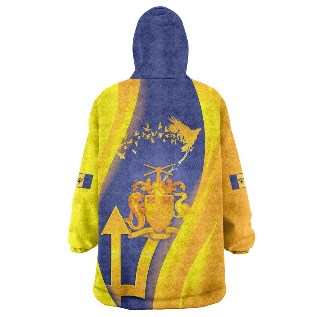 Barbados Emancipation Day Wearable Blanket Hoodie Freedom And Unity - Wonder Print Shop