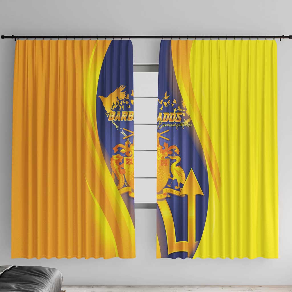 Barbados Emancipation Day Window Curtain Freedom And Unity - Wonder Print Shop