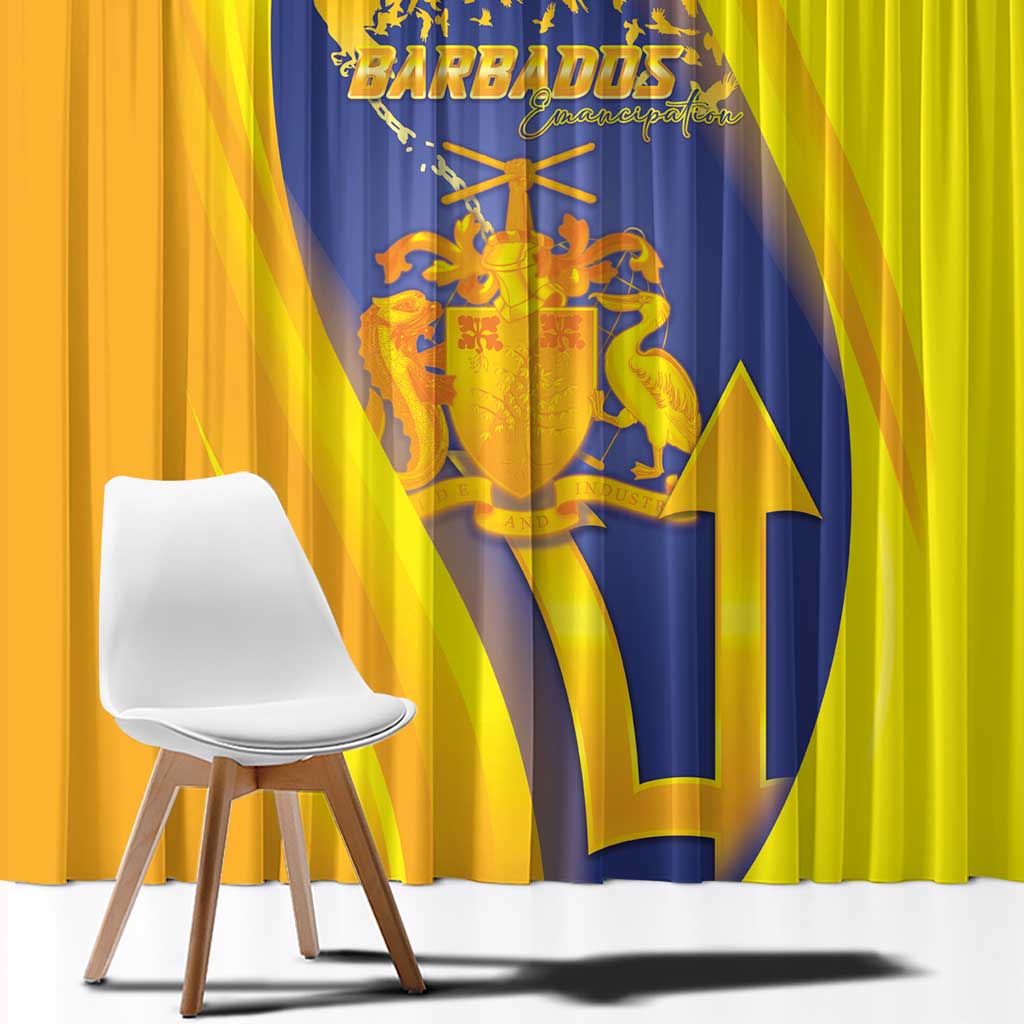 Barbados Emancipation Day Window Curtain Freedom And Unity - Wonder Print Shop