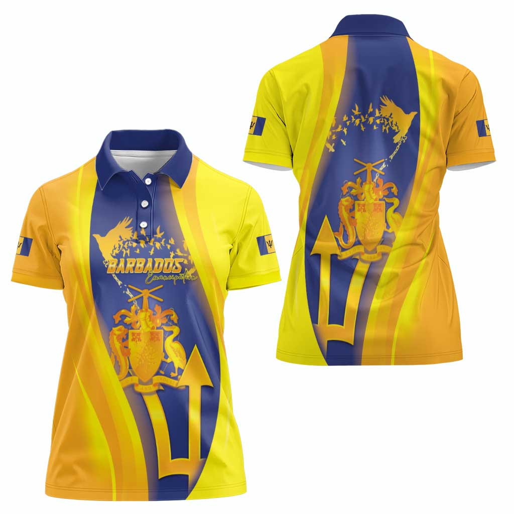 Barbados Emancipation Day Women Polo Shirt Freedom And Unity - Wonder Print Shop