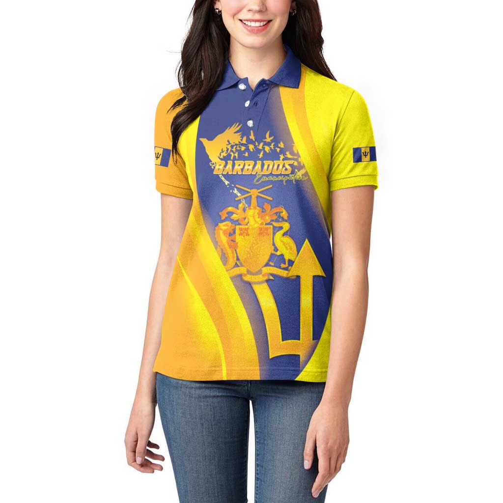 Barbados Emancipation Day Women Polo Shirt Freedom And Unity - Wonder Print Shop
