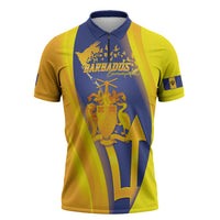 Barbados Emancipation Day Zipper Polo Shirt Freedom And Unity - Wonder Print Shop