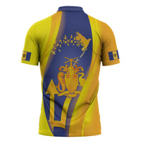 Barbados Emancipation Day Zipper Polo Shirt Freedom And Unity - Wonder Print Shop
