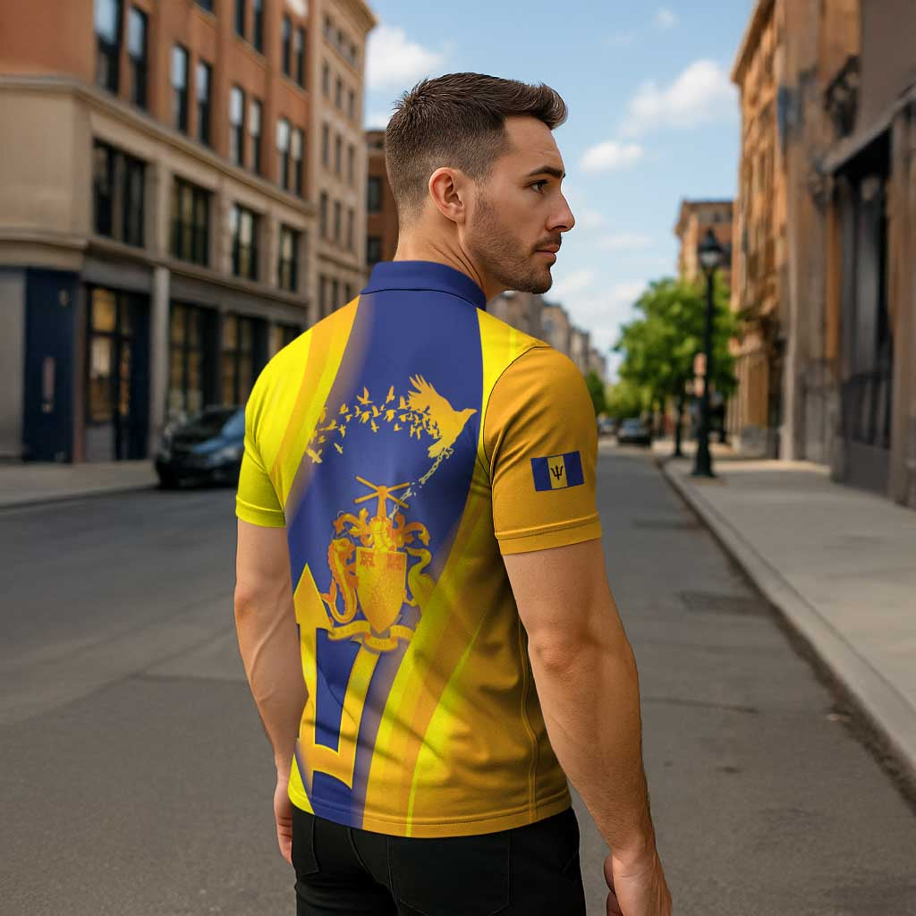 Barbados Emancipation Day Zipper Polo Shirt Freedom And Unity - Wonder Print Shop