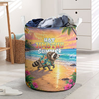 Hot Jimothy Summer Laundry Basket Funny Seattle Raccoon