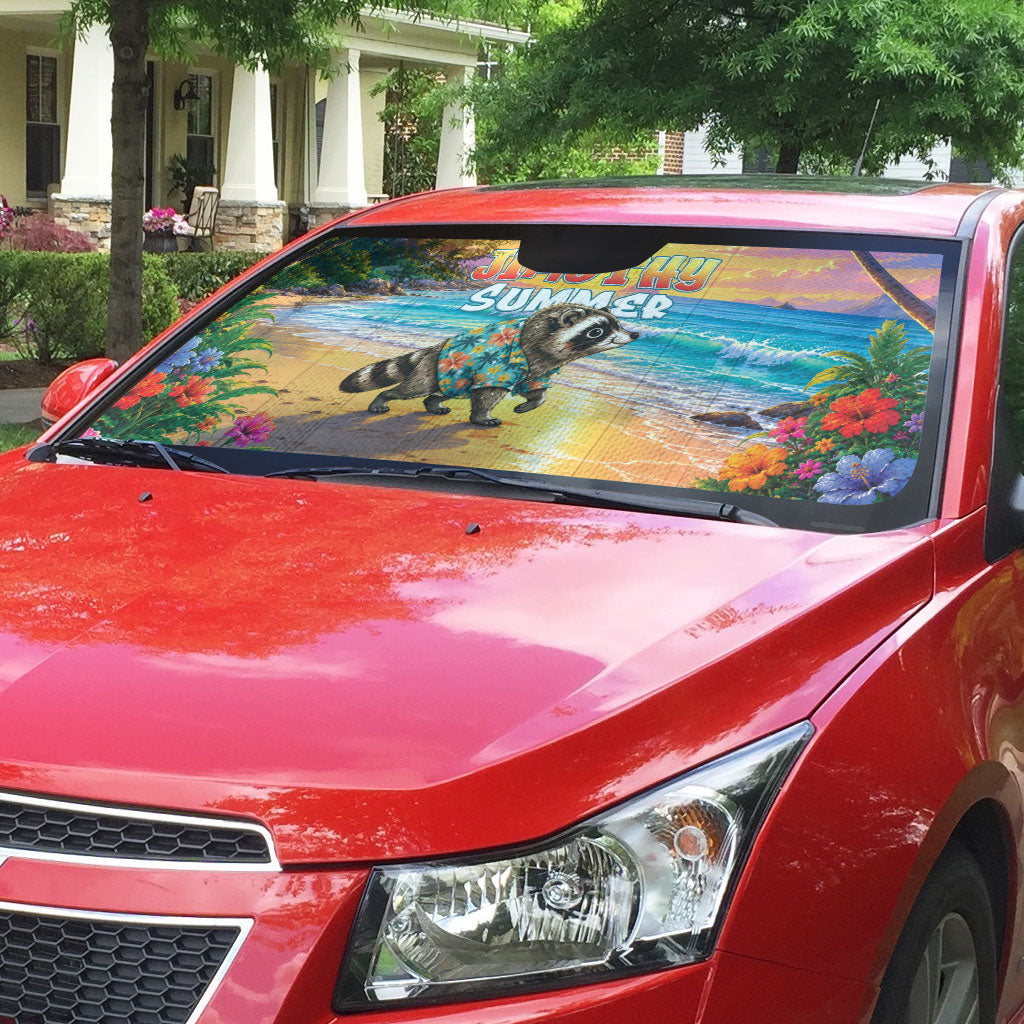 Hot Jimothy Summer Auto Sun Shade Funny Seattle Raccoon
