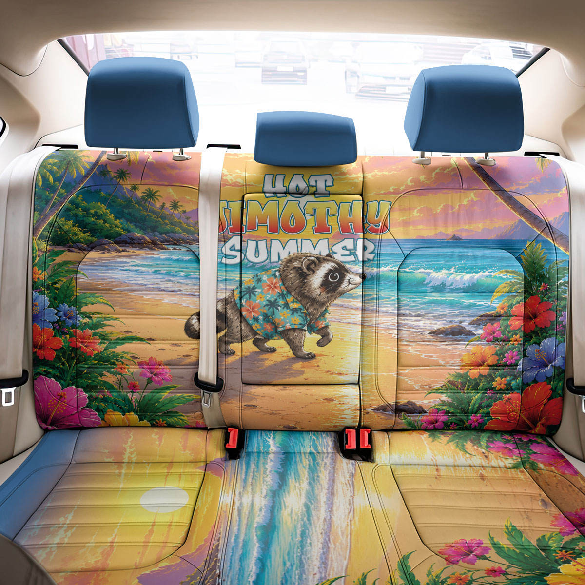 Hot Jimothy Summer Back Car Seat Cover Funny Seattle Raccoon