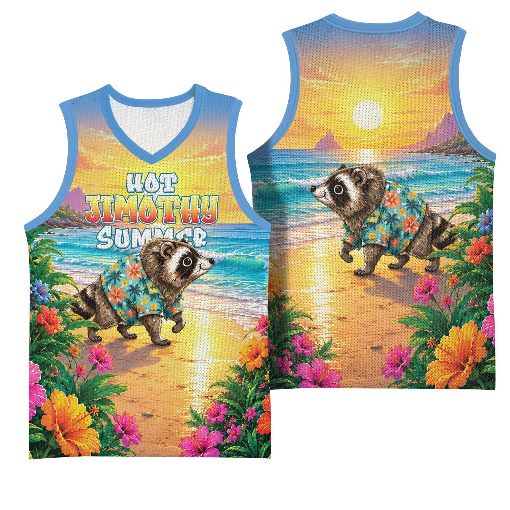 Hot Jimothy Summer Basketball Jersey Funny Seattle Raccoon