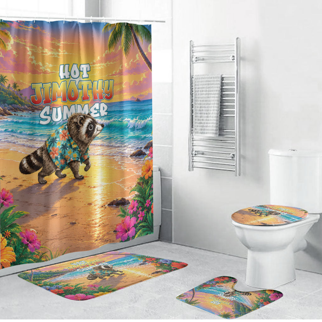 Hot Jimothy Summer Bathroom Set Funny Seattle Raccoon