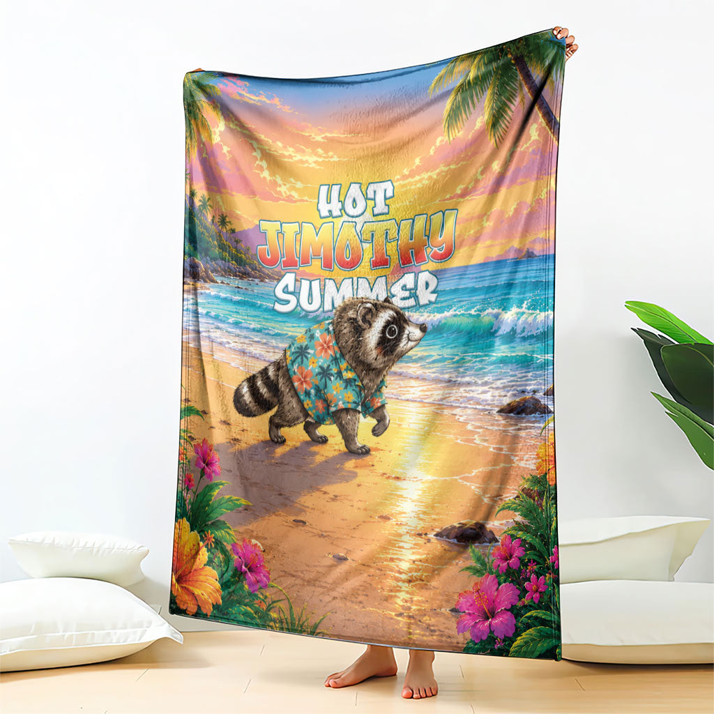 Hot Jimothy Summer Blanket Funny Seattle Raccoon