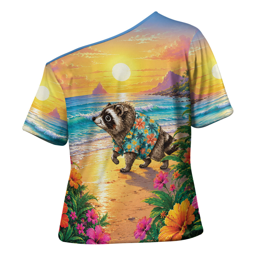 Hot Jimothy Summer Cross Shoulder Shirt Funny Seattle Raccoon