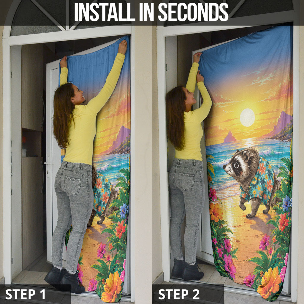Hot Jimothy Summer Door Cover Funny Seattle Raccoon