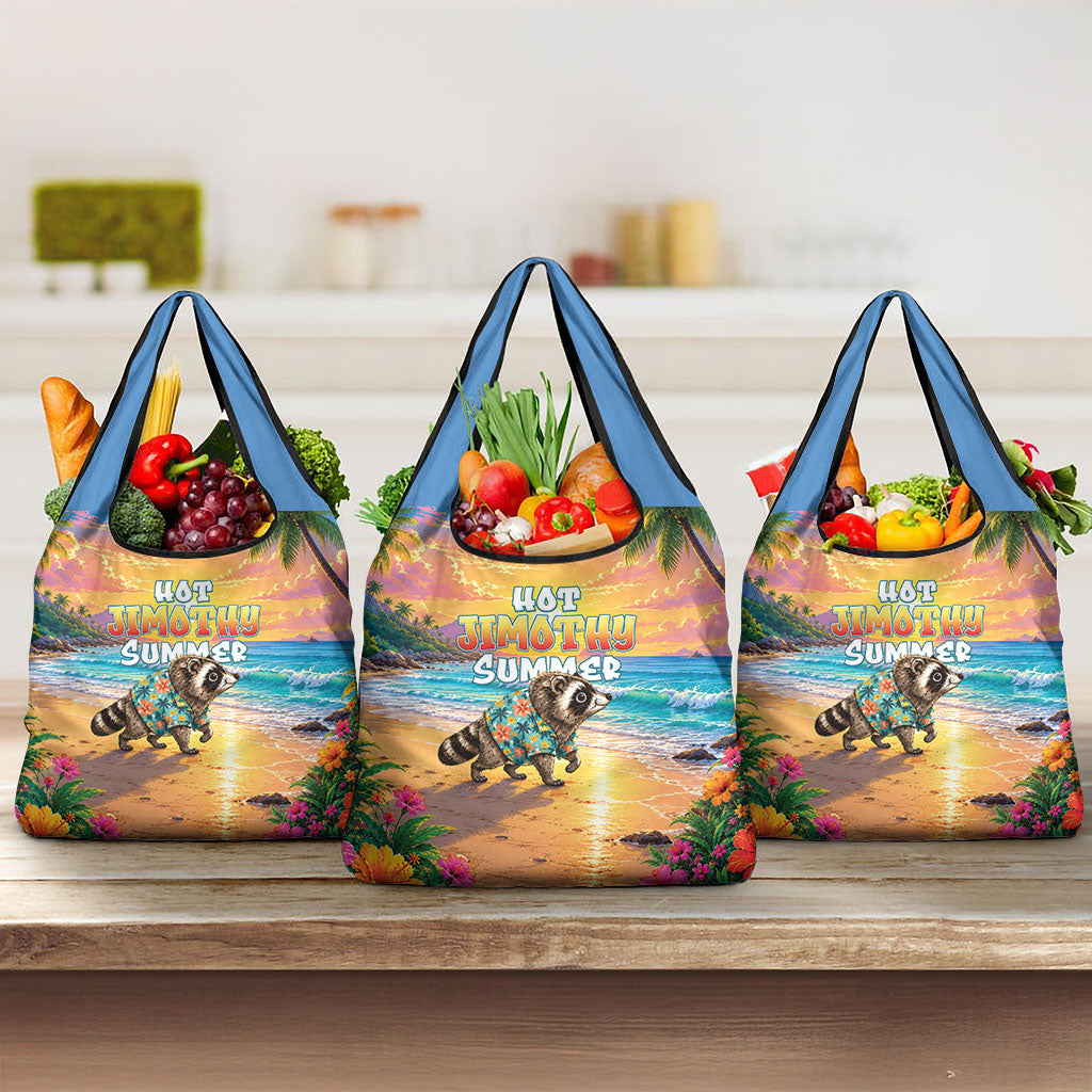 Hot Jimothy Summer Grocery Bag Funny Seattle Raccoon