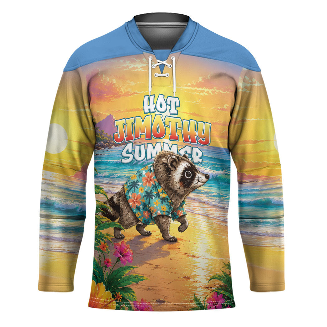 Hot Jimothy Summer Hockey Jersey Funny Seattle Raccoon