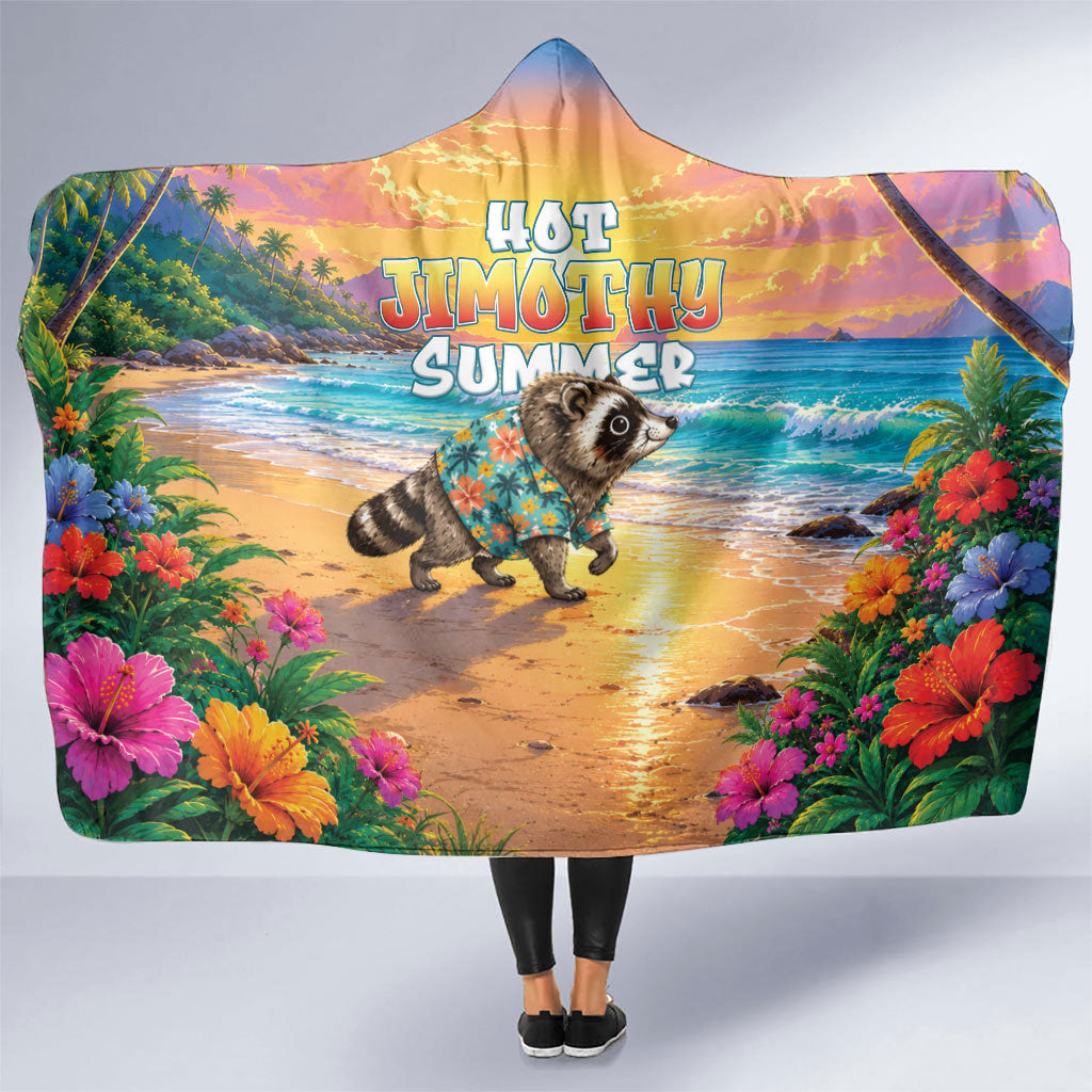 Hot Jimothy Summer Hooded Blanket Funny Seattle Raccoon