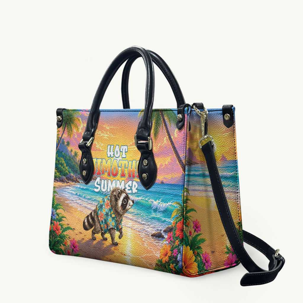 Hot Jimothy Summer Leather Bag Funny Seattle Raccoon