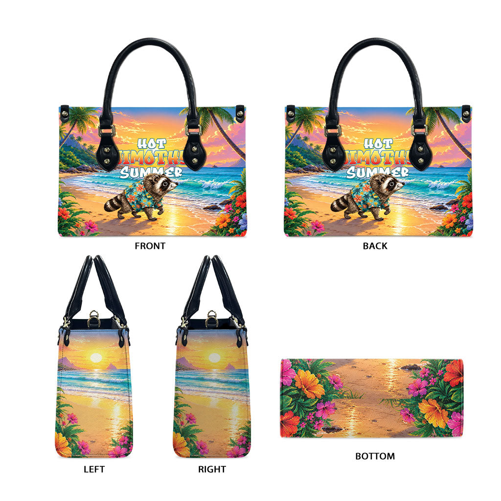 Hot Jimothy Summer Leather Bag Funny Seattle Raccoon