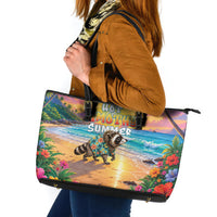 Hot Jimothy Summer Leather Tote Bag Funny Seattle Raccoon