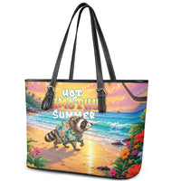 Hot Jimothy Summer Leather Tote Bag Funny Seattle Raccoon