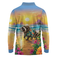Hot Jimothy Summer Long Sleeve Polo Shirt Funny Seattle Raccoon