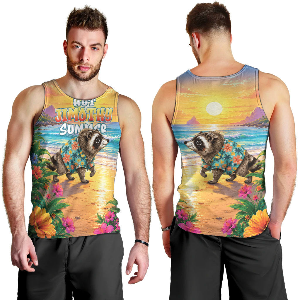 Hot Jimothy Summer Men Tank Top Funny Seattle Raccoon