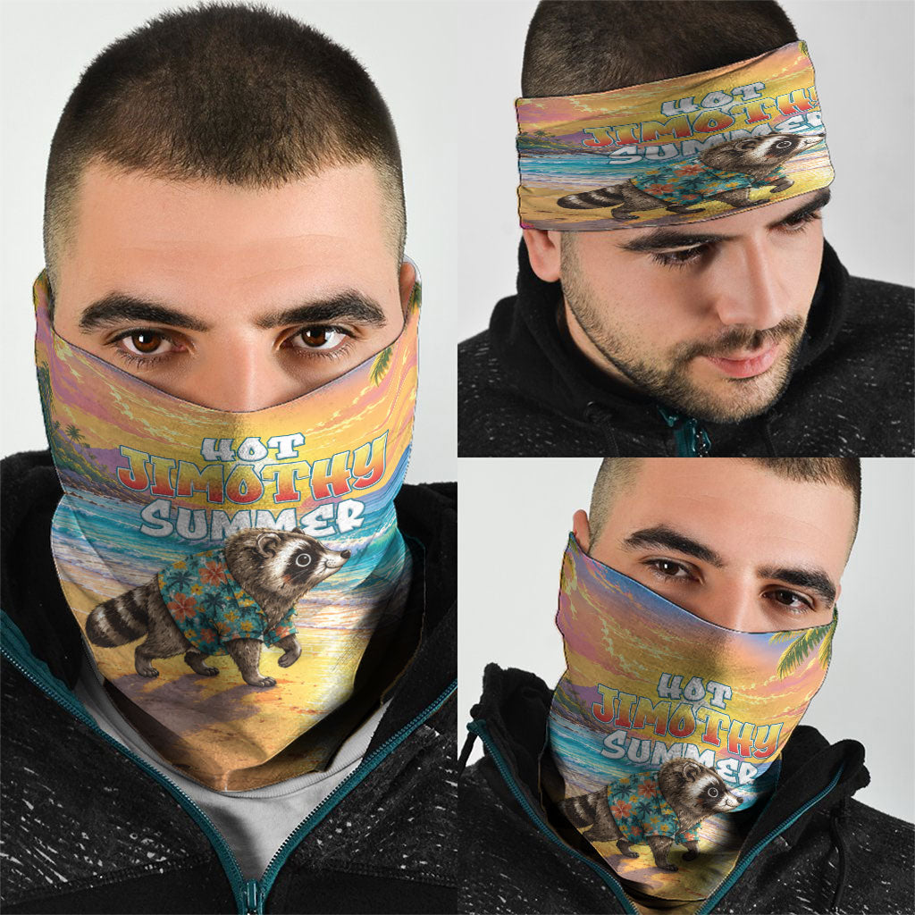 Hot Jimothy Summer Neck Gaiter Funny Seattle Raccoon