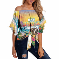 Hot Jimothy Summer Off Shoulder Wrap Waist Top Funny Seattle Raccoon