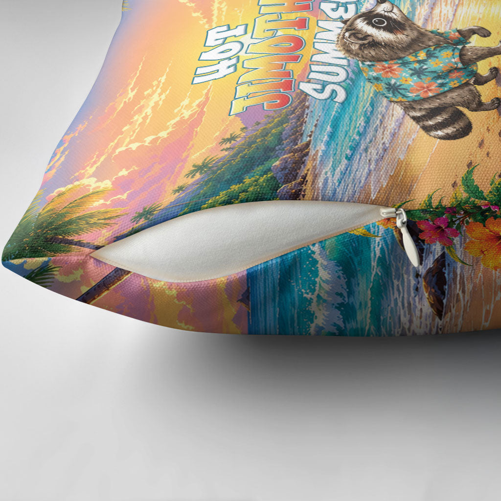 Hot Jimothy Summer Pillow Cover Funny Seattle Raccoon