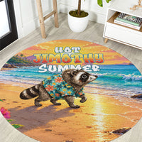 Hot Jimothy Summer Round Carpet Funny Seattle Raccoon