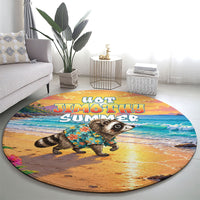 Hot Jimothy Summer Round Carpet Funny Seattle Raccoon