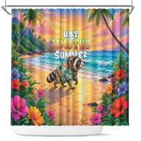 Hot Jimothy Summer Shower Curtain Funny Seattle Raccoon