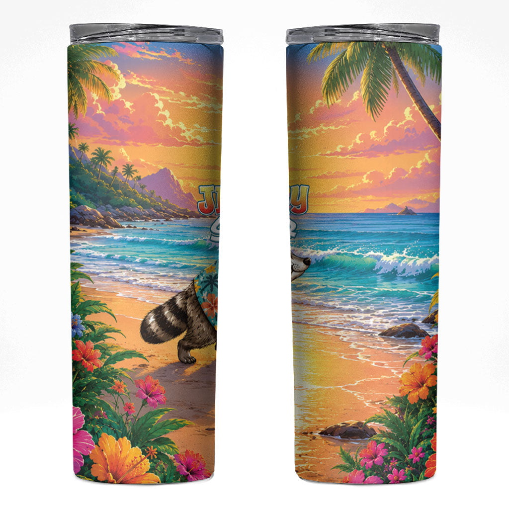Hot Jimothy Summer Skinny Tumbler Funny Seattle Raccoon