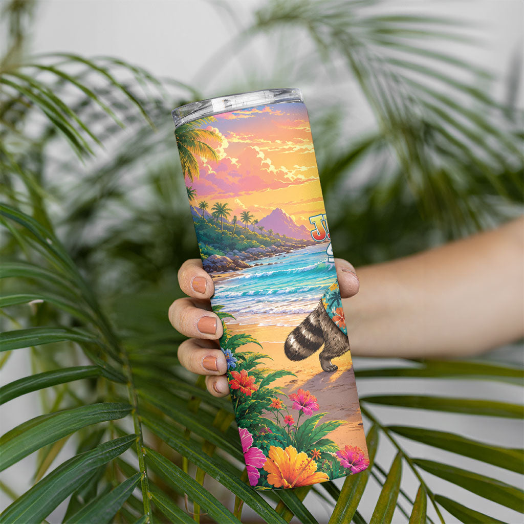 Hot Jimothy Summer Skinny Tumbler Funny Seattle Raccoon