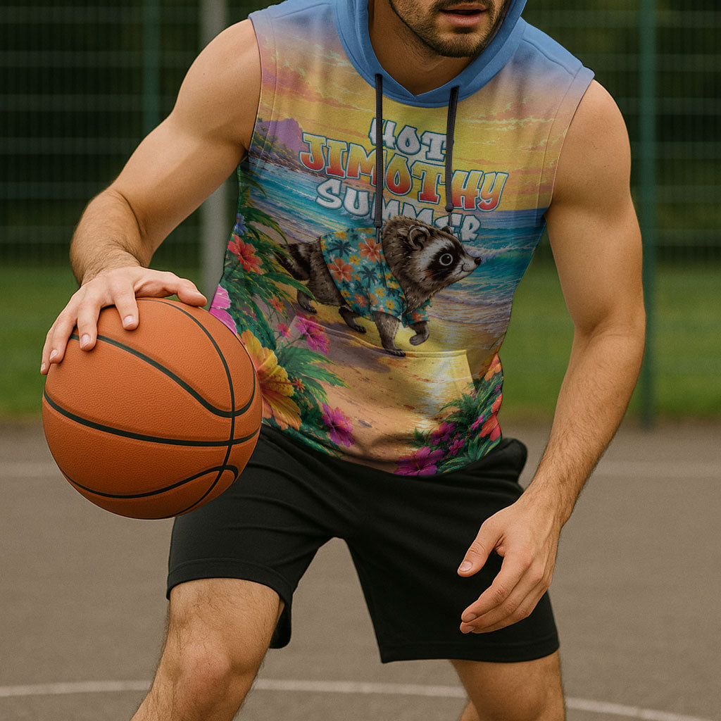 Hot Jimothy Summer Sleeveless Hoodie Funny Seattle Raccoon