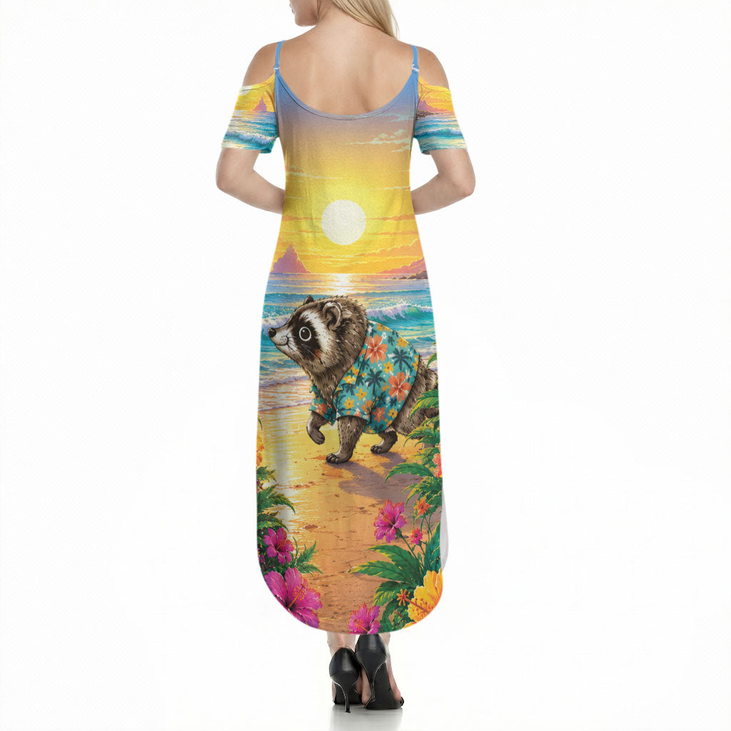 Hot Jimothy Summer Summer Maxi Dress Funny Seattle Raccoon
