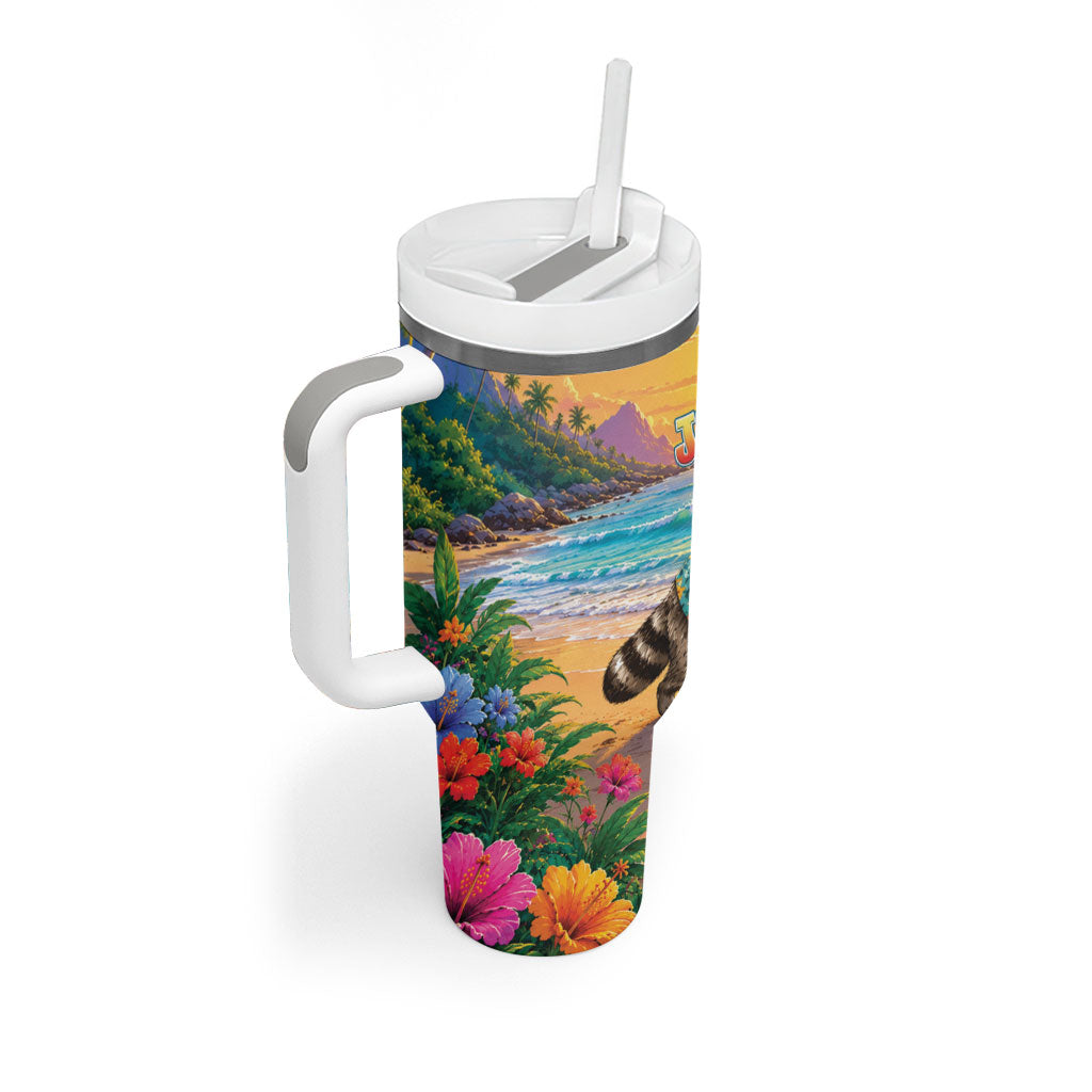 Hot Jimothy Summer Tumbler With Handle Funny Seattle Raccoon