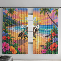 Hot Jimothy Summer Window Curtain Funny Seattle Raccoon