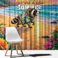 Hot Jimothy Summer Window Curtain Funny Seattle Raccoon