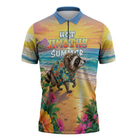 Hot Jimothy Summer Zipper Polo Shirt Funny Seattle Raccoon