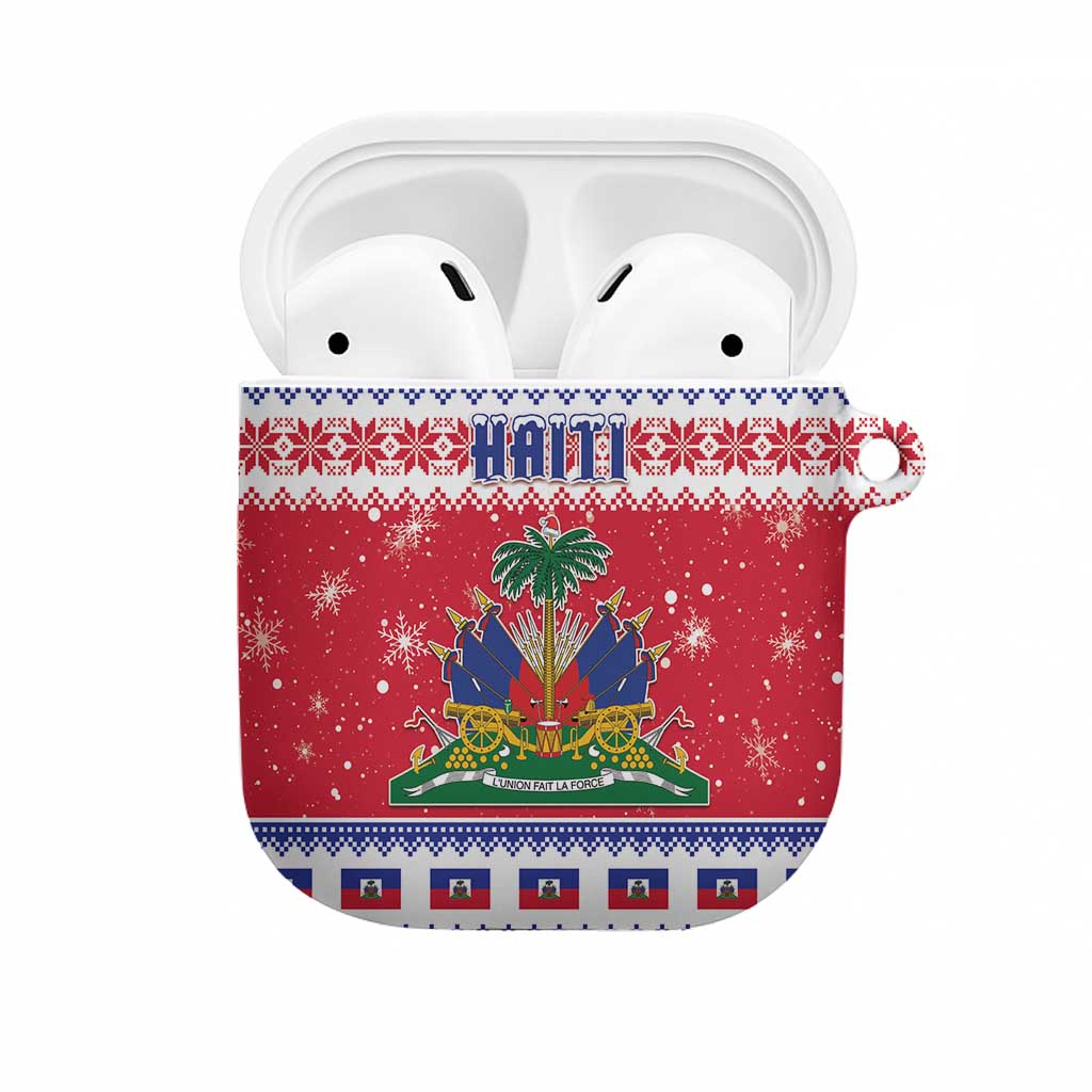 Haiti Christmas AirPods Case Coat Of Arms Jwaye Nwel - Wonder Print Shop