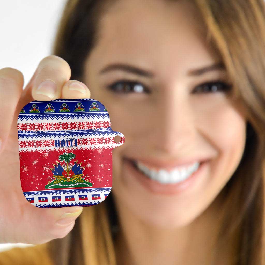Haiti Christmas AirPods Case Coat Of Arms Jwaye Nwel - Wonder Print Shop