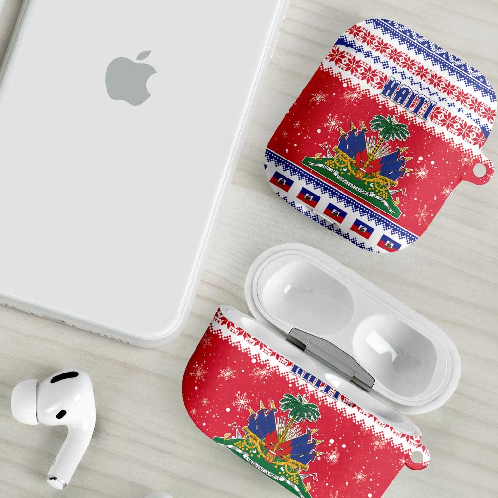 Haiti Christmas AirPods Case Coat Of Arms Jwaye Nwel - Wonder Print Shop