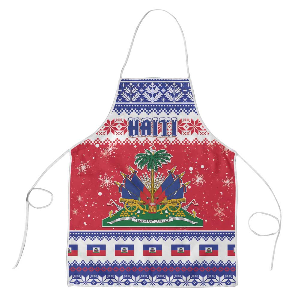 Haiti Christmas Apron Coat Of Arms Jwaye Nwel - Wonder Print Shop