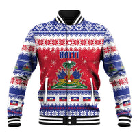 Haiti Christmas Baseball Jacket Coat Of Arms Jwaye Nwel - Wonder Print Shop