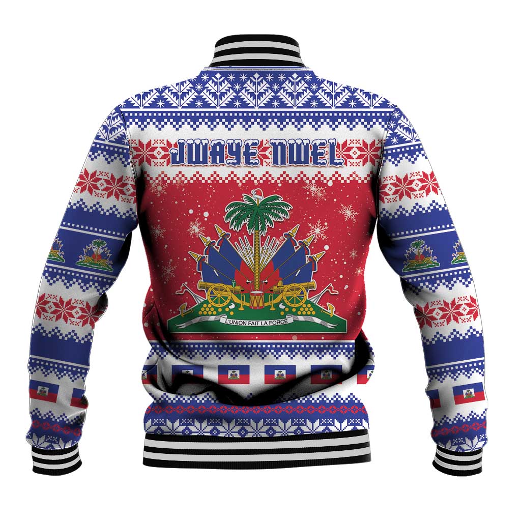 Haiti Christmas Baseball Jacket Coat Of Arms Jwaye Nwel - Wonder Print Shop